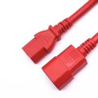 Quality UL Extension Power Cord Home Appliance C13 C14 Red Cable 1.8m 2m 3m for sale