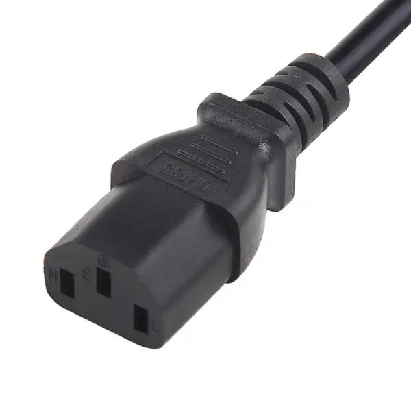 Quality Black USA Power Cord 0.75m 5m 3 Pin NEMA 5-15P Plug To IEC 320 C13 US Type for sale
