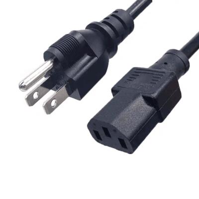 China PVC 3 pin Japón Cable de alimentación, IEC 320 C13 AC Cordón de alimentación 1.8m Negro personalizado en venta