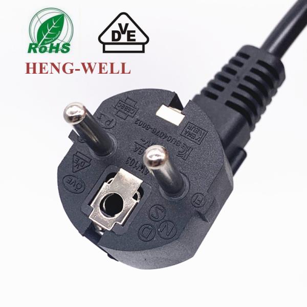 Quality 3 Pin EU Power Cord Plug VDE C13 Connector Extension Cable 16A 250V OEM for sale