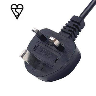 China 3 Pin UK Power Cord Plug To IEC 320 C13 BS1363 Certificate 0.5m 0.75m 1m for sale