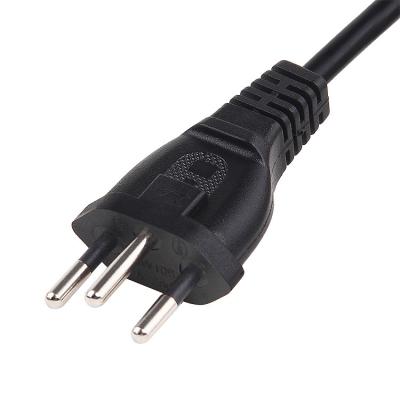 China NBR 14136 Brazil Power Cord 10A 250V 3 Pin Plug C13 Cable 1.2m 1.5m for sale