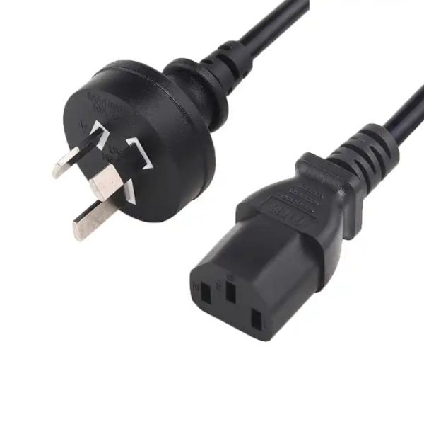 Quality 3 Pin AU Power Cord Plug To IEC 320 C13 SAA Australia Cable 0.5m 0.75m 1m 1.5m for sale