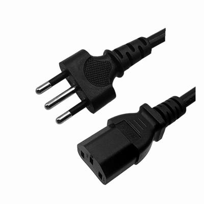 China 10A 250V Italy Power Cord , 3 Pin IMQ Standard Black Universal AC Power Cord for sale