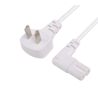 China 2 pin China Power Cord Plug 10A 250V Cable de extensão 1.2m 1.5m 1.8m 2m 3m à venda