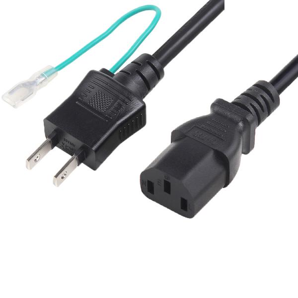 Quality 12A 125V Japan Power Cord PSE To C13 Plug Black With Ground Wire for sale
