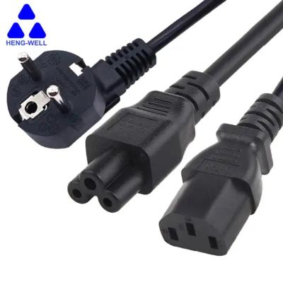 China VDE KC 3 Prong Power Cord ,16A 250V C13 C5 Plug Male To Female AC Power Cord for sale