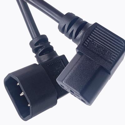 China IEC 90 Degrees Power Cord C13 C14 PDU 10A 125V Connector 2m 3m Custom for sale