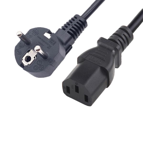 Quality 250V 16A Universal Power Cord , C13 1.5m AC Power Extension Cord for sale
