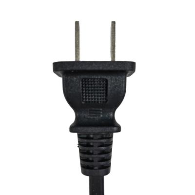 China 10A 250V China Power Cord Type 2 Pin Plug Black Extension Cable for sale