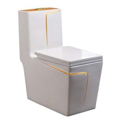 China 2018 good sale ceramic sanitary ware big size special square siphonic bathroom floor mounted one piece toilet for sale