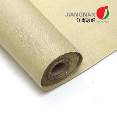 Chine Fibre à hautes températures de fibre de verre de tissu de couleur jaune-clair avec la vermiculite enduite à vendre