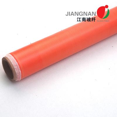 China Orange Color Silicone Fiberglass Cloth For Removable Insulation Jackets for sale