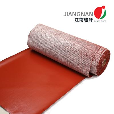China Heavy Duty Silicone Rubber Coated Fiberglass Cloth For Heat Resistance Insulation Sleeve for sale