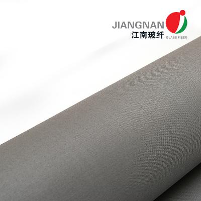 中国 両側シリコーン/ポリウレタンが付いているワイヤーによって補強されるガラス繊維の火のカーテンの生地 販売のため