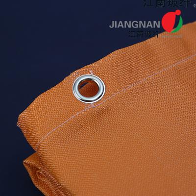 China Workshop Fireproof Fiberglass Welding Blanket 0.43mm Thickness for sale