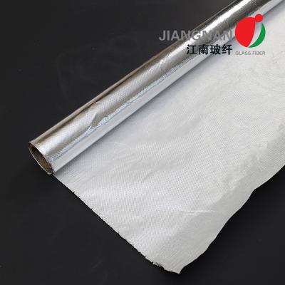 China Insulated Aluminium Coated Cloth Laminated Roll Fireproof Fiberglass Fabric for sale