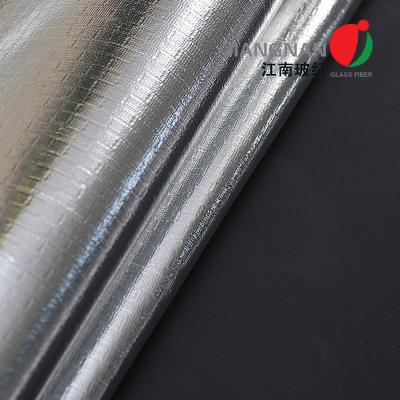 China 0.6mm Aluminum Foil Laminated Fiberglass Fabric For Fire Seclusion Cover for sale