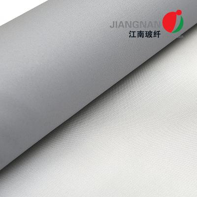 China High Intensity Gray Silicone Coated Fiberglass Fabric 17oz 1.55m Width for sale