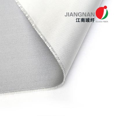 China 0.5mm Duty Silver Gray PU Coated Fiberglass Cloth For Expansion Joint for sale