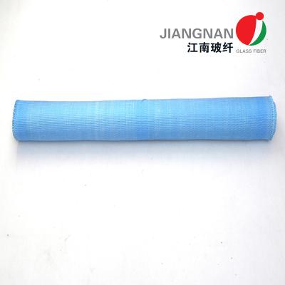 China Blue Acrylic Coated 2 Sides Fiberglass Cloth High Temperature Fabric Cloth for sale