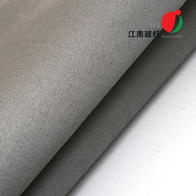 China la PU resistente da alta temperatura 550C cubrió la protección contra los incendios del rollo 0.8m m del paño de la fibra de vidrio en venta