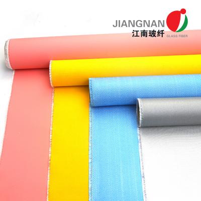 China One Side Silver Silicone Coated Fiberglass Fabric For Fire Prevention for sale