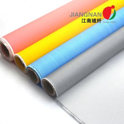 중국 석유 파이프 라인 단열재 실리콘 코팅 섬유 유리 패브릭 소재 0.4 밀리미터 두께 판매용