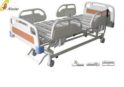 China Foldable ABS Guardrail Hospital Electric Beds 5 Funtion ICU Bed with Steel Frame (ALS-E306) for sale