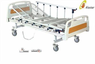 China Aluminum Alloy Foldable 2 Funtion Hospital Electric Bed With Mesh Steel Bedboard (ALS-E201B) for sale