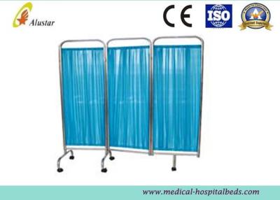 China Durable Steel Frame 3 Folding Hospital Privacy Screens PVC Medical Patient Ward Screen (ALS-WS07) for sale