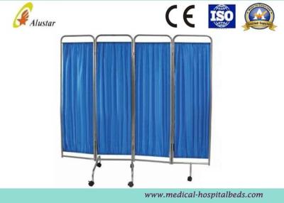 China Medical Equipment Hospital Privacy Screens Bedside Screen With 4 Folding Plain Panel (ALS-WS03) for sale