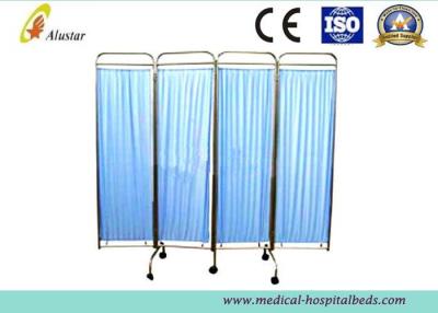 China Mobile Stainless Steel Medical Privacy Screen, Folding Hospital Bedside Ward Screen (ALS-WS02) for sale