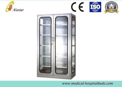 China Glass Metal Medical Cabinet Hospital Instrument Cabinet 900*400*1750mm for sale