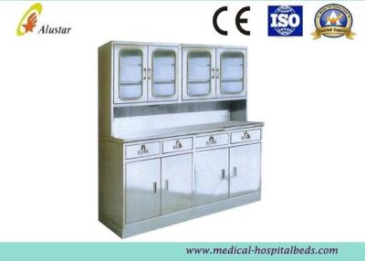 China 2 Drawers Hickey Cabinet Hospital Side Table With Big Storage ( ALS - CA004) for sale