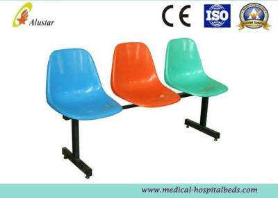China Farbige medizinische Plastikfestlichkeits-Wartestuhl-Krankenhaus-Möbel-Stühle mit dem Stahlbein (ALS-C012) zu verkaufen