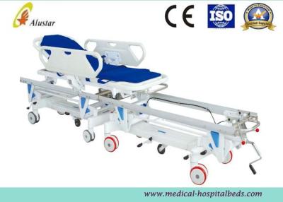 中国 合金のアルミニウム病院の伸張器のトロリー、中央制御のブレーキ システム ALS-ST009 が付いている移動のカート 販売のため