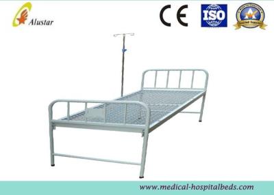 China Powder Coated Steel Flat Ward Bed Wire Mesh Punching Surface Medical Hospital Bed (ALS-FB004) for sale