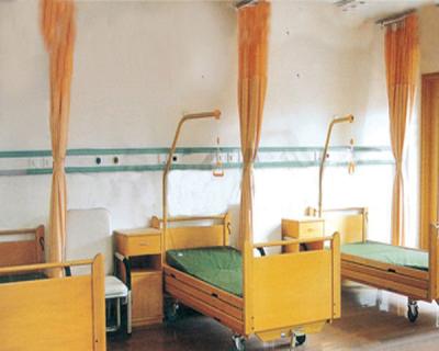 China Wooden Medical Hospital Beds Single Crank Manual Clinical Bed wih Silent Casters (ALS-M108) for sale