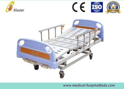 China Fourth Aluminum Alloy Handrail Adjustable 3 Manual Medical Hospital Nursing Care Bed (ALS-M322) for sale