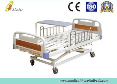 China Three Function Adjustable Manual Medical Hospital Bed With Aluminum Alloy Handrail (ALS-M318) for sale