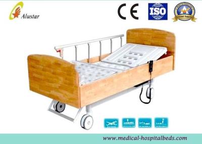 Κίνα Ξύλινα δευτερεύοντα ηλεκτρικά νοσοκομειακά κρεβάτια Homecare ABS πινάκων με το κεντρικό φρένο ελέγχου (νόσος του Alsheimer-E510) προς πώληση