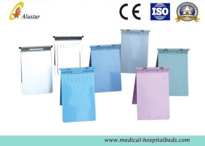 China Bunter Edelstahl/ABS A4 Größen-medizinische Diagramm-Halter-Krankenhaus-Bett-Zusätze (ALS-A08) zu verkaufen