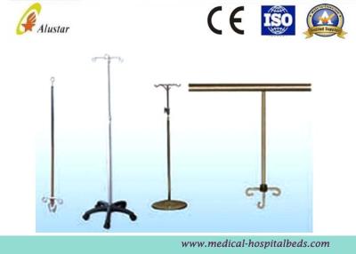 China Hospital Bed Accessories Adjustable Hight Stainless Steel I.V. Stand With Plastic Base (ALS-A011) for sale