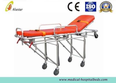 China Aluminum Alloy Folding Hospital Ambulance Stretcher Trolley Automatic Loading Stretcher ALS-S006 for sale