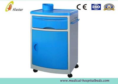 China OEM Hospital Bedside Cabinet Medical Steel Cabinet Locker With Dining Board / Drawer for sale