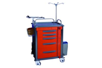 China Movable ABS Medical Trolley Cart Emergency Trolley Equipment Function (ALS-ET004) for sale