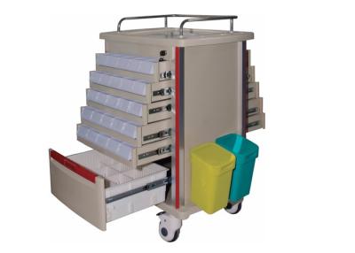 Chine Medicine Cart Hospital Trolley Double Side Tray Drawers Multi-Layer à vendre