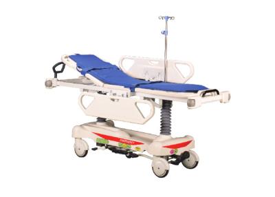 China Height Adjustable Stretcher Trolley Equipped With Safety Belts And Rubber Wheels for sale