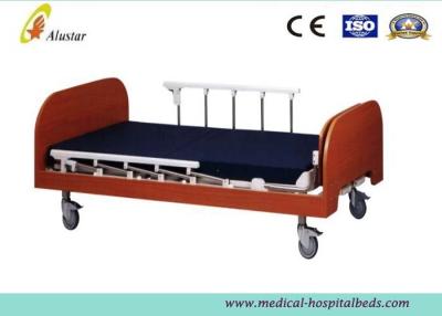 China Manual Medical Hospital Adjustable Beds / Nursing Home Bed Wooden Two Cranks (ALS-HM001) for sale